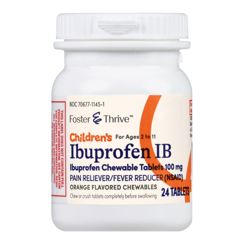 Children's Pain Relief Foster & Thrive™ 100 mg Strength Ibuprofen Tablet 24 per Bottle