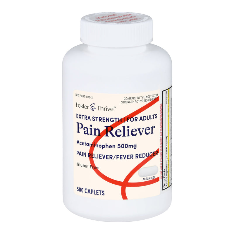 Pain Relief Foster & Thrive™ 500 mg Strength Acetaminophen Caplet 500 per Bottle