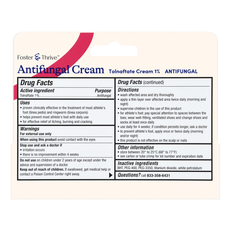 Antifungal Foster & Thrive™ 1% Strength Cream 0.5 oz. Tube