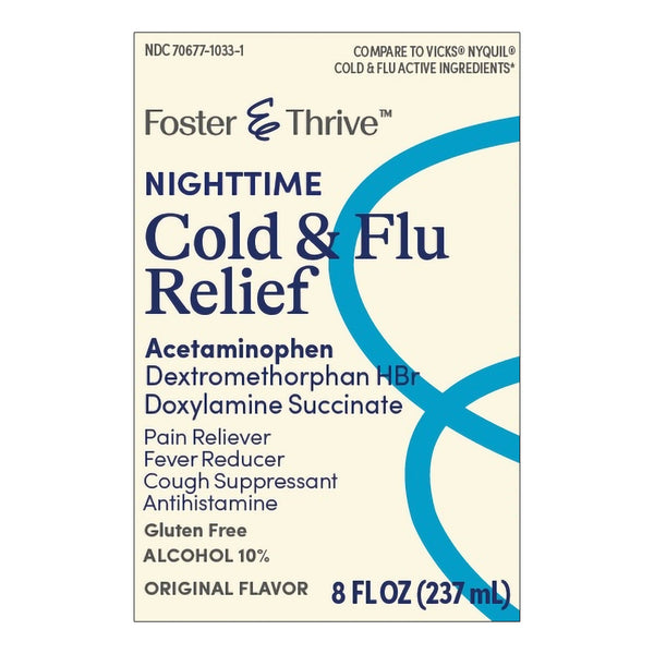 Cold and Cough Relief Foster & Thrive™ 650 mg - 30 mg - 12.5 mg / 30 mL Strength Liquid 12 oz.