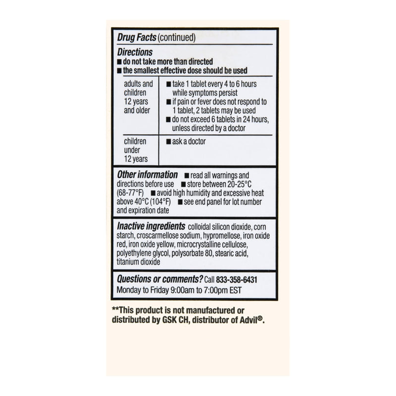 Pain Relief Foster & Thrive™ 200 mg Strength Ibuprofen Tablet 24 per Bottle