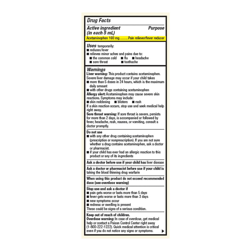 Children's Pain Relief Foster & Thrive™ 160 mg / 5 mL Strength Acetaminophen Oral Suspension 4 oz.