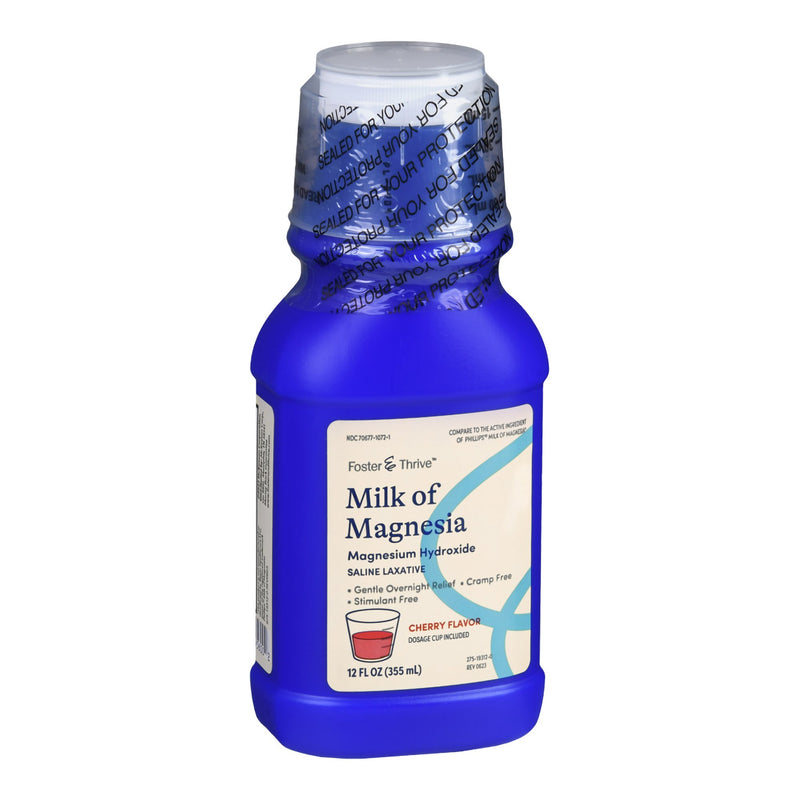 Laxative Foster & Thrive™ Cherry Flavor Oral Suspension 12 oz. 400 mg / 5 mL Strength Magnesium Hydroxide