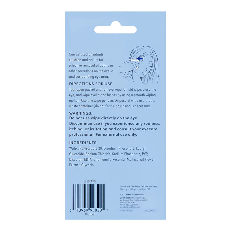 Eyelid Cleanser Foster & Thrive™ 30 per Box Wipe