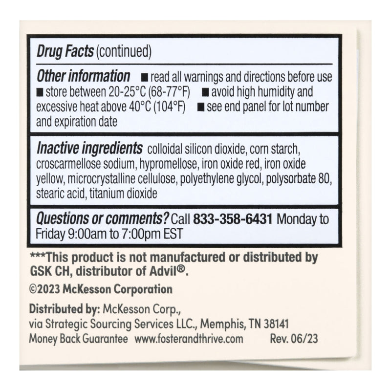 Pain Relief Foster & Thrive™ 200 mg Strength Ibuprofen Caplet 50 per Bottle