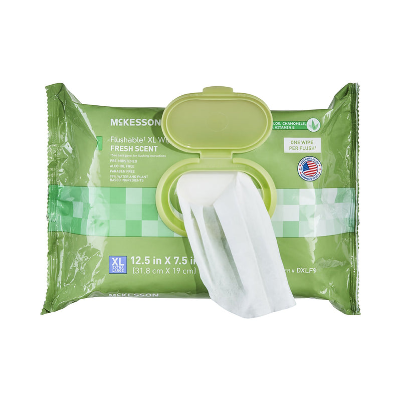 Flushable Personal Wipe McKesson Soft Pack Scented 96 Count