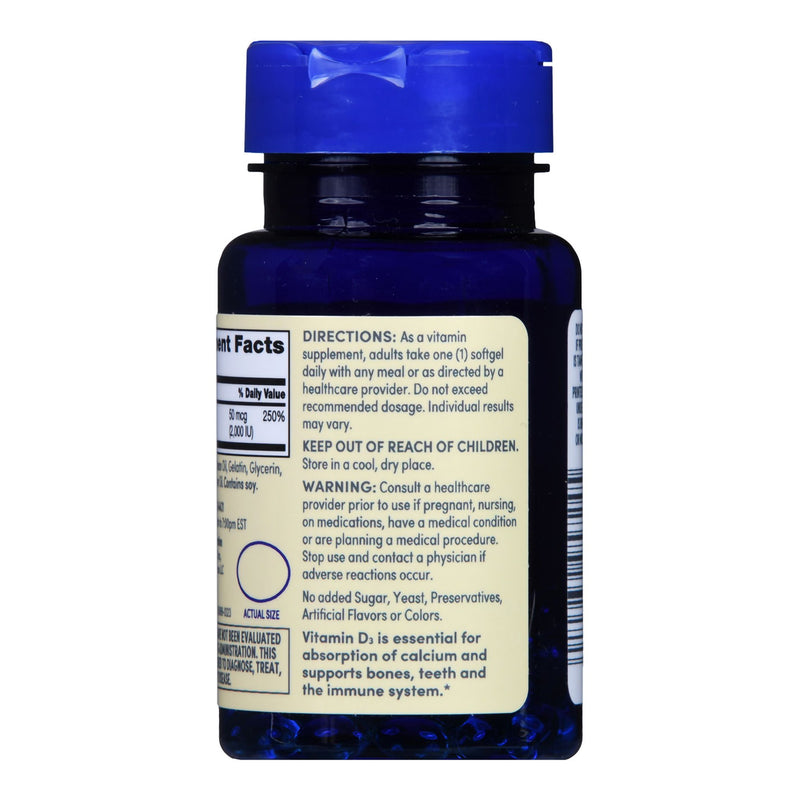 Vitamin Supplement Foster & Thrive™ Vitamin D3 2,000 IU Strength Softgel 100 per Bottle