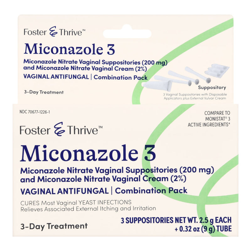 Vaginal Antifungal Kit Foster & Thrive™ 2% Strength / 200 mg Cream / Suppository