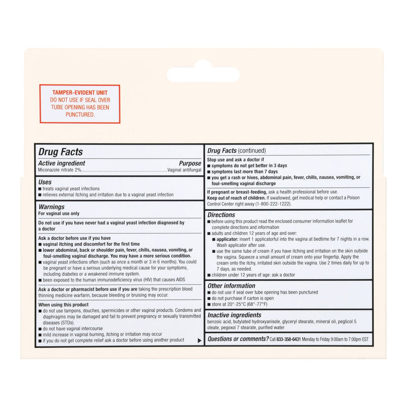 Vaginal Antifungal Foster & Thrive™ 2% Strength / 100 mg Cream 1.59 oz. Tube