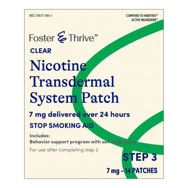 Stop Smoking Aid Foster & Thrive™ 7 mg Strength Transdermal Patch