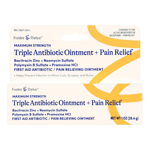 First Aid Antibiotic with Pain Relief Bacitracin / Neomycin / Polymyxin B / Pramoxine HCl Foster & Thrive™ Ointment 1 oz. Tube