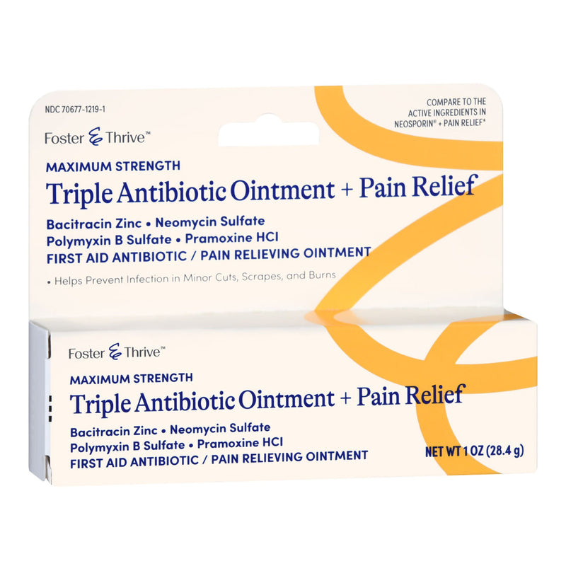 First Aid Antibiotic with Pain Relief Bacitracin / Neomycin / Polymyxin B / Pramoxine HCl Foster & Thrive™ Ointment 1 oz. Tube