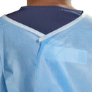 Protective Procedure Gown McKesson One Size Fits Most Blue NonSterile Not Rated Disposable