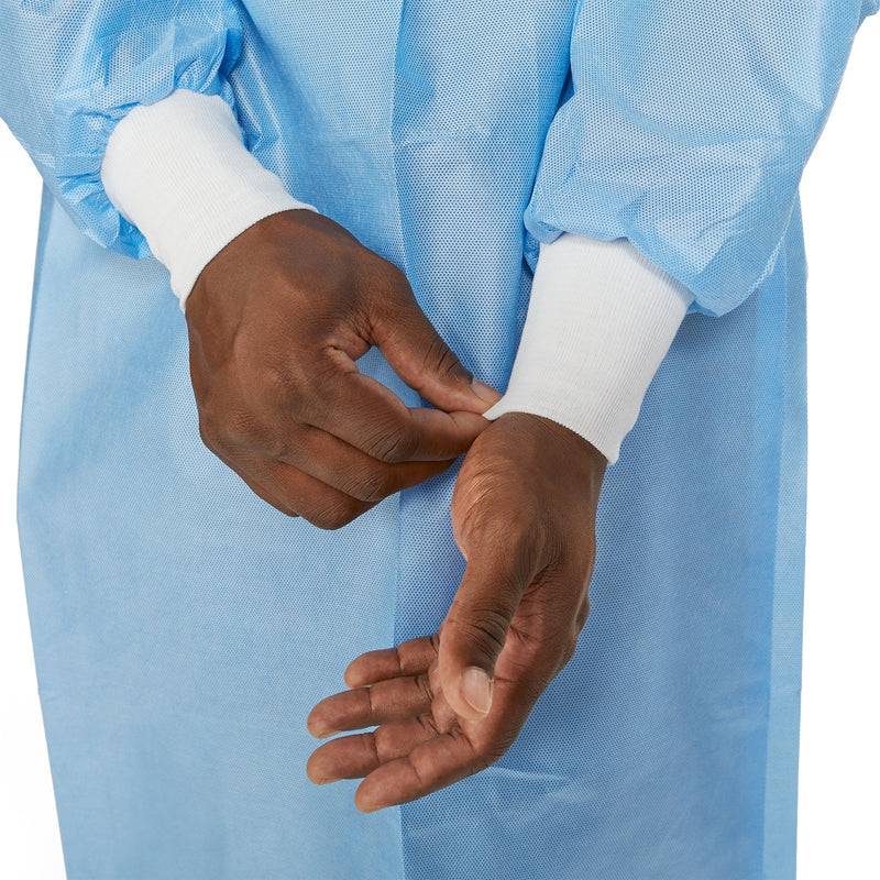 Protective Procedure Gown McKesson X-Large Blue NonSterile Not Rated Disposable