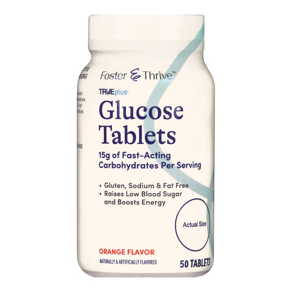 Glucose Supplement Foster & Thrive™ 50 per Bottle Chewable Tablet Orange Flavor
