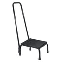 Step Stool with Handrail McKesson 1 Step Powder Coated Steel Frame 8-3/4 Inch Step Height