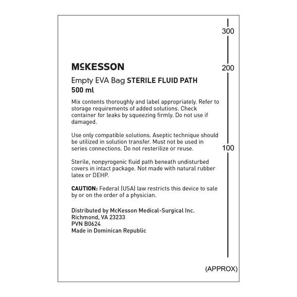 EVA Empty Bag McKesson 500 mL