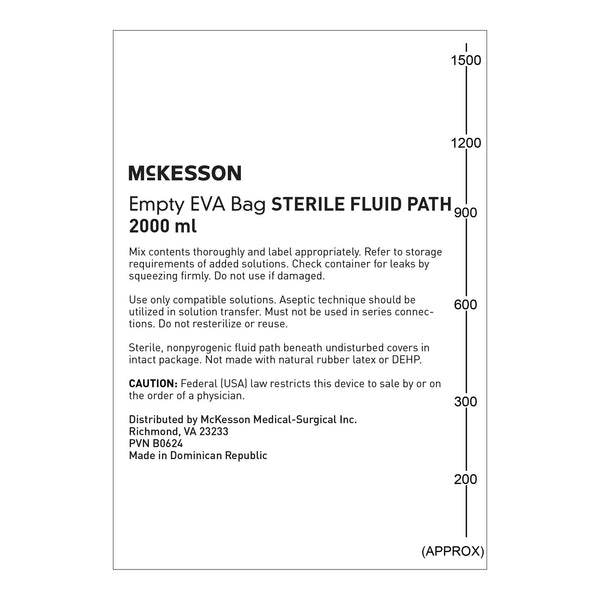 EVA Empty Bag McKesson 2000 mL