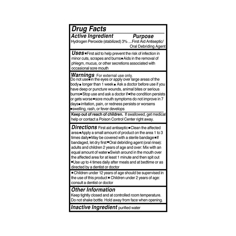 Antiseptic Hydrogen Peroxide McKesson Brand Topical Liquid 16 oz. Bottle