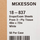 General Purpose Drape McKesson Physical Exam Drape 40 W X 72 L Inch NonSterile