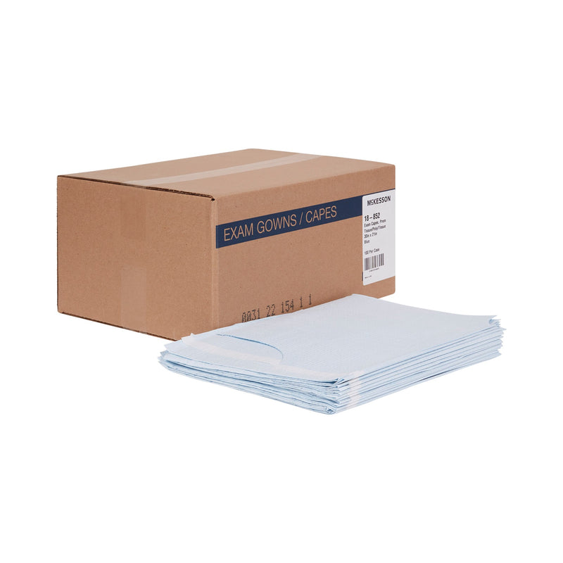 Exam Cape McKesson Blue Front / Back Opening Without Closure Unisex