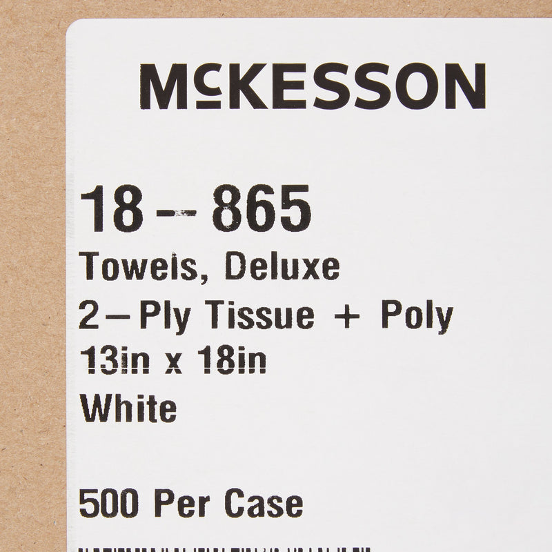 Procedure Towel McKesson 13 W X 18 L Inch White NonSterile