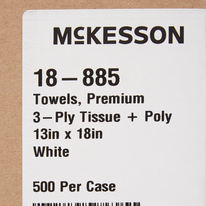 Procedure Towel McKesson 13 W X 18 L Inch White NonSterile