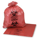 Biohazard Waste Bag McKesson 7 to 10 gal. Red Polyethylene 24 X 24 Inch