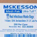 Biohazard Waste Bag McKesson 7 to 10 gal. Red Polyethylene 24 X 24 Inch