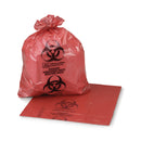 Biohazard Waste Bag McKesson 1 to 6 gal. Red Polyethylene 11 X 14 Inch