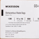 Biohazard Waste Bag McKesson 1 to 6 gal. Red Polyethylene 11 X 14 Inch