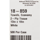 Procedure Towel McKesson 13 W X 18 L Inch White NonSterile