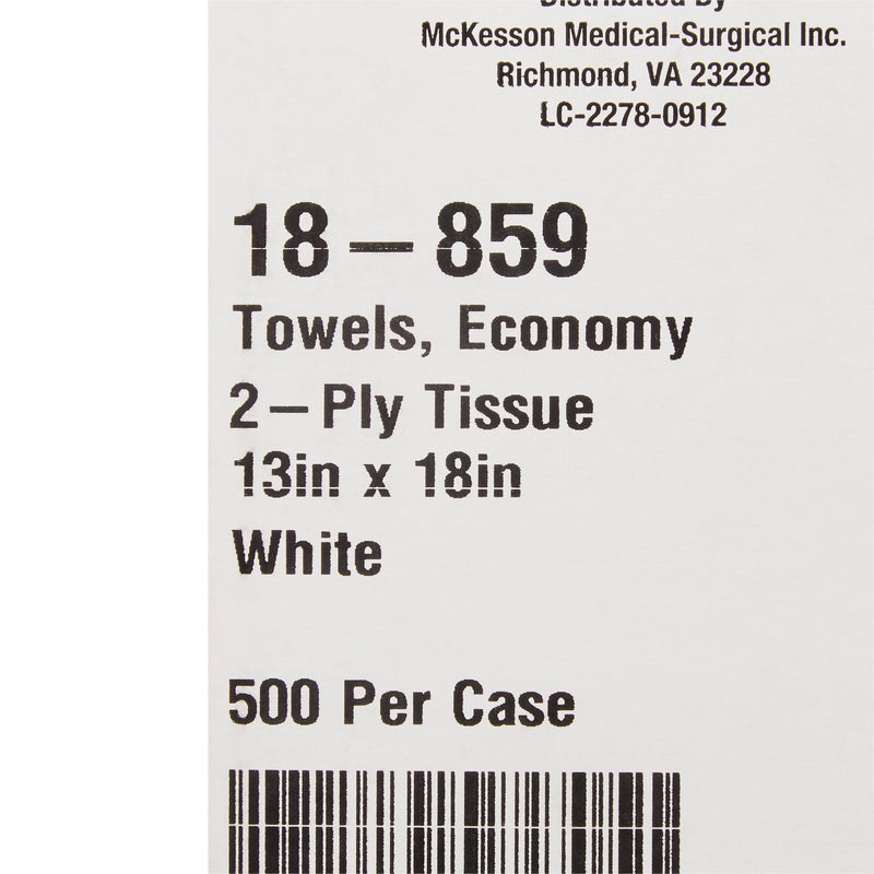 Procedure Towel McKesson 13 W X 18 L Inch White NonSterile