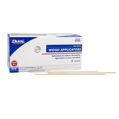 Dukal Applicator Stick Dukal™ Without Tip Wood Shaft 6 Inch NonSterile 1000 per Pack, 1/BX