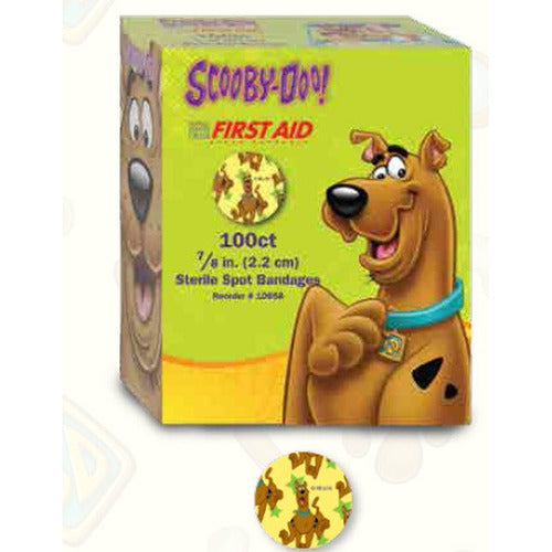 Dukal Adhesive Strip Stat Strip® 7/8" Plastic Round Kid Design (Scooby Doo) Sterile, 100/BX