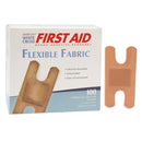 Dukal Adhesive Strip American® White Cross First Aid 1.5 x 3" Fabric Knuckle Tan Sterile, 1200/BX
