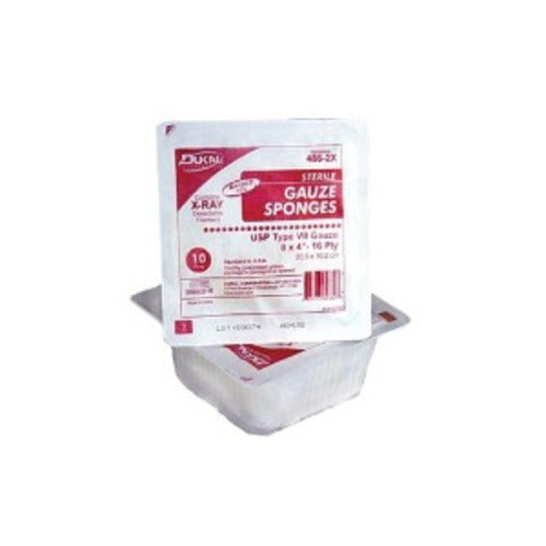 Dukal USP Type VII X-Ray Detectable Gauze Sponge Dukal Cotton 16-Ply 4 X 4 Inch Square Sterile, 1/TR