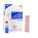 Dukal Elastic Bandage 6" x 5 Yard High Compression Double Hook and Loop Closure Tan NonSterile, 50 EA/CS