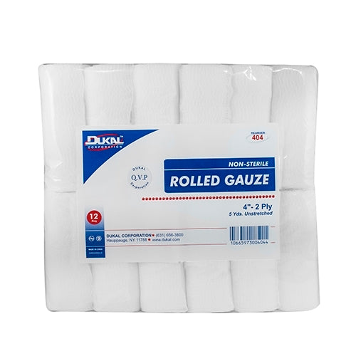 Dukal Conforming Bandage Dukal Cotton 2-Ply 4 Inch X 5 Yard Roll Shape NonSterile, 96/CS