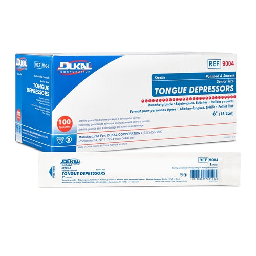 Dukal Tongue Depressor 6" Length Wood, 1000 EA/CS