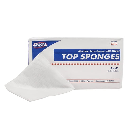 Dukal Nonwoven Sponge Cellulose / Rayon 8-Ply 4 x 4" Square NonSterile, 2000 EA/CS