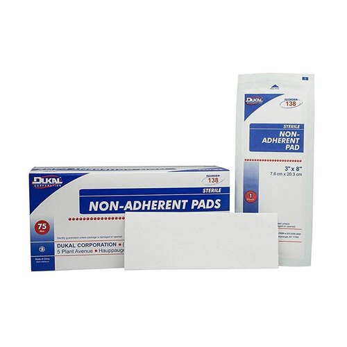 Dukal Non-Adherent Dressing DUKAL Multi Layer 3" x 8" Sterile, 75 PK/BX