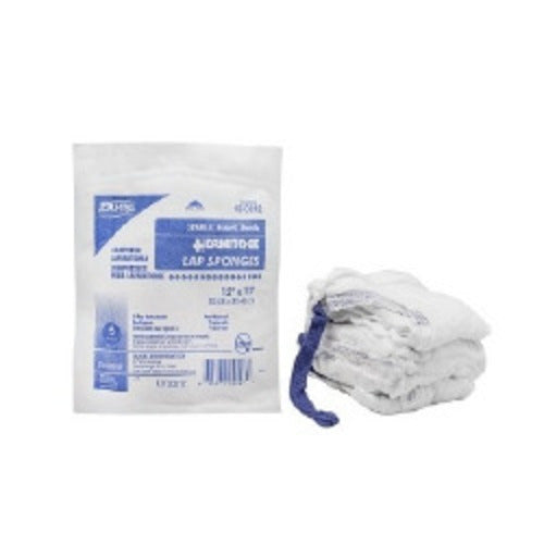 Dukal Surgical Laparotomy Sponge X-Ray Detectable Cotton 18 X 18 Inch 5 Count Pack Sterile, 5/PK