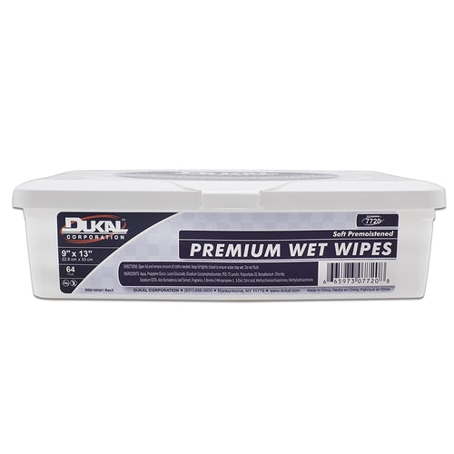 Dukal Personal Wipe Dukal Premium Tub Aloe / Lanolin Scented 64 Count, 512 EA/CS