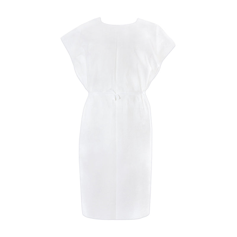 Patient Exam Gown McKesson One Size Fits Most White Disposable