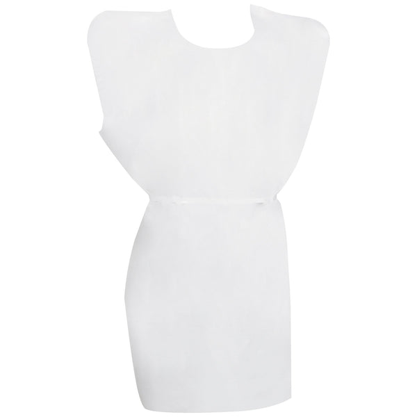 Patient Exam Gown McKesson One Size Fits Most White Disposable