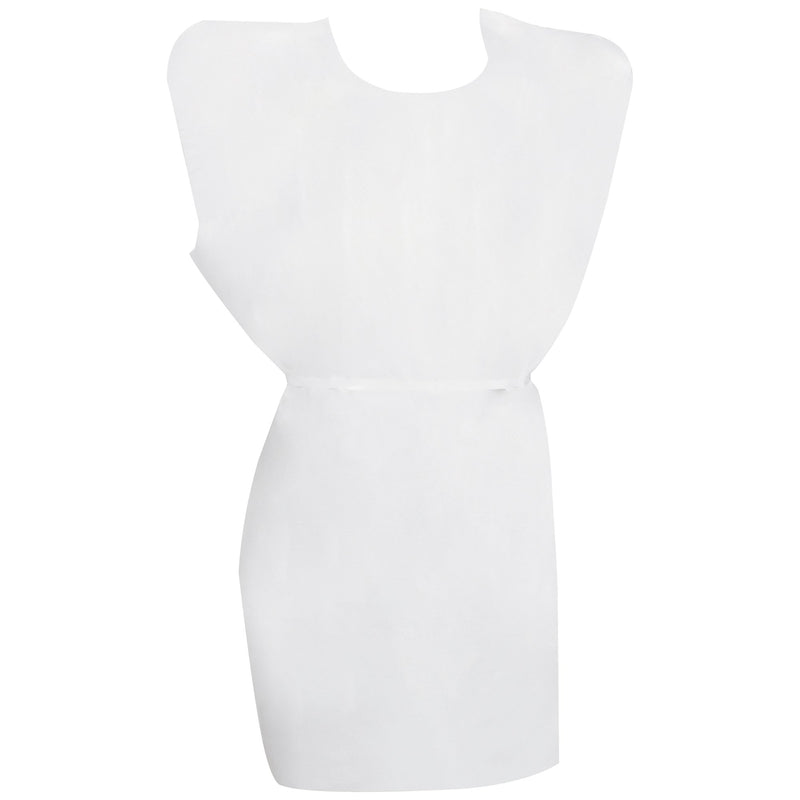 Patient Exam Gown McKesson One Size Fits Most White Disposable