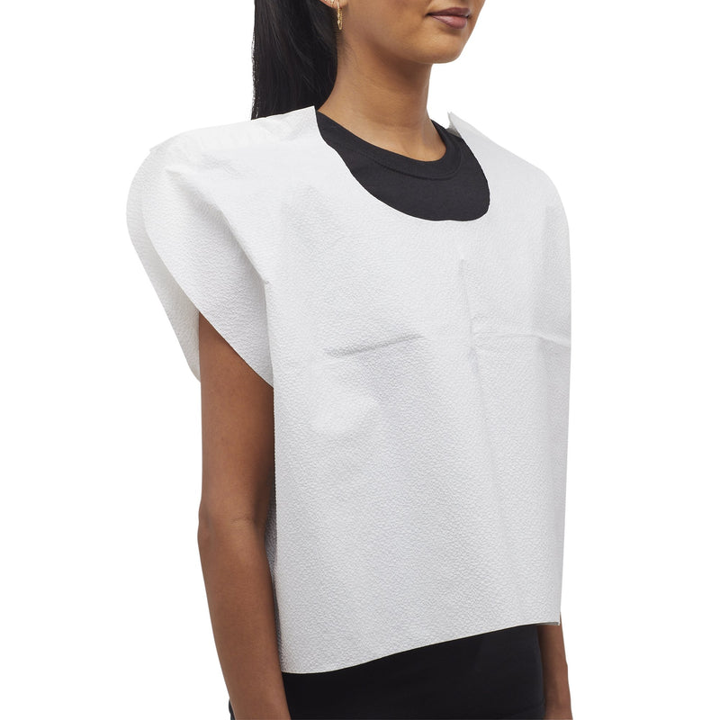 Exam Cape McKesson White Front / Back Opening Without Closure Unisex