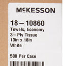 Procedure Towel McKesson 13 W X 18 L Inch White NonSterile
