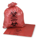 Biohazard Waste Bag McKesson 7 to 10 gal. Red Polymer Film 24 X 24 Inch